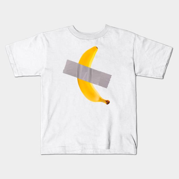 Duct Tape Banana Kids T-Shirt by artsylab